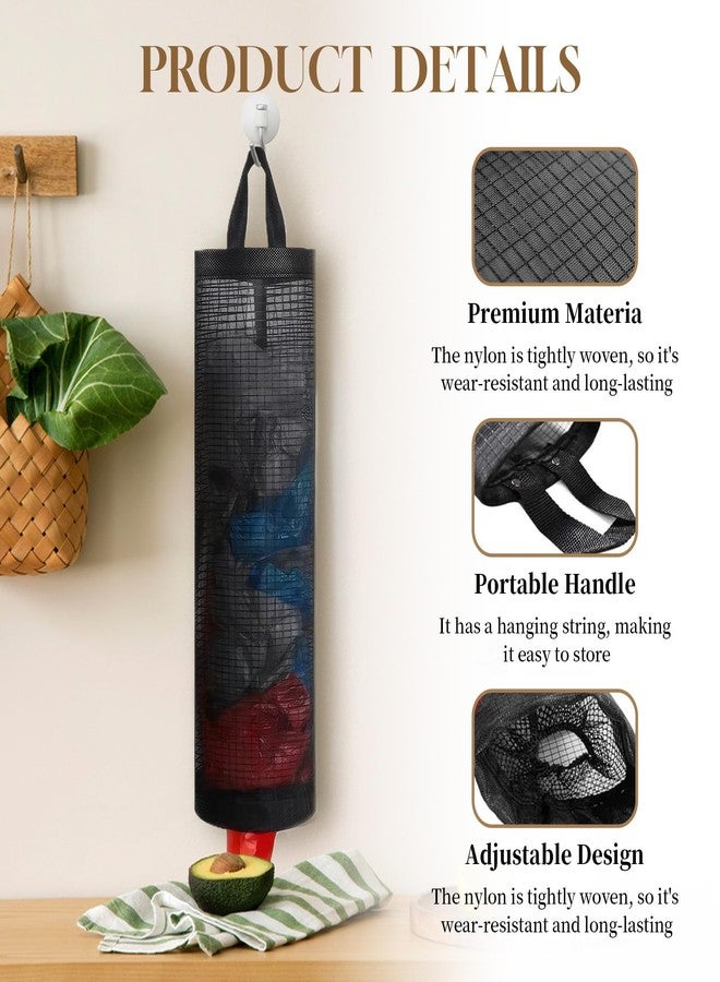 Gaahkai 8PCS Door Hanging Plastic Bag Holder, Mesh Shopping Grocery Bag Dispenser for Plastic Trash Bags - Image 3